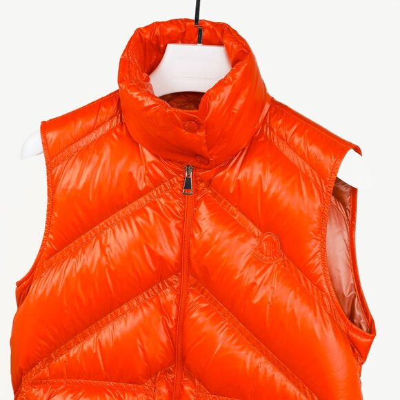 Moncler Hossegor Orange Down Puffer Vest - Picture 4 of 14